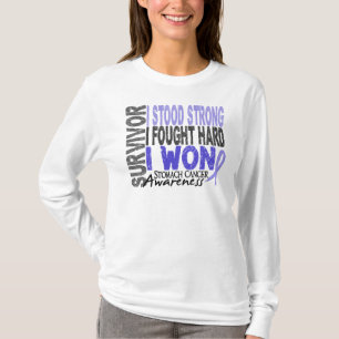 T-shirt Survivant 4 de cancer de l'estomac