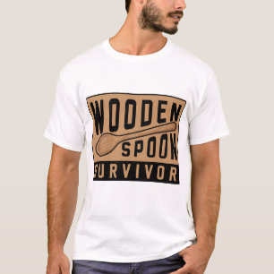 T-shirt Survivant à la cuillère en bois Humour de parental