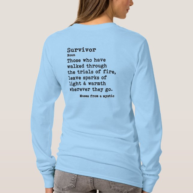 T-shirt Survivant : Cou de l'équipage à manches longues (Dos)