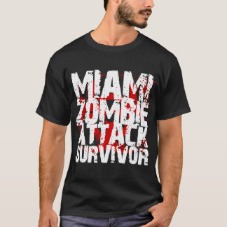 T-shirt Survivant d'attaque de zombi de Miami
