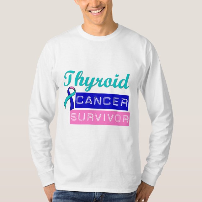 T-shirt Survivant de cancer de la thyroïde (Devant)