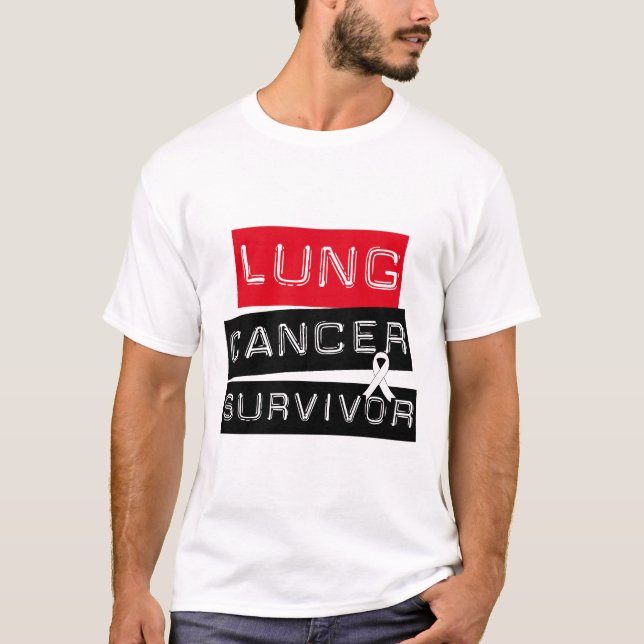 T-shirt Survivant de cancer de poumon (Devant)