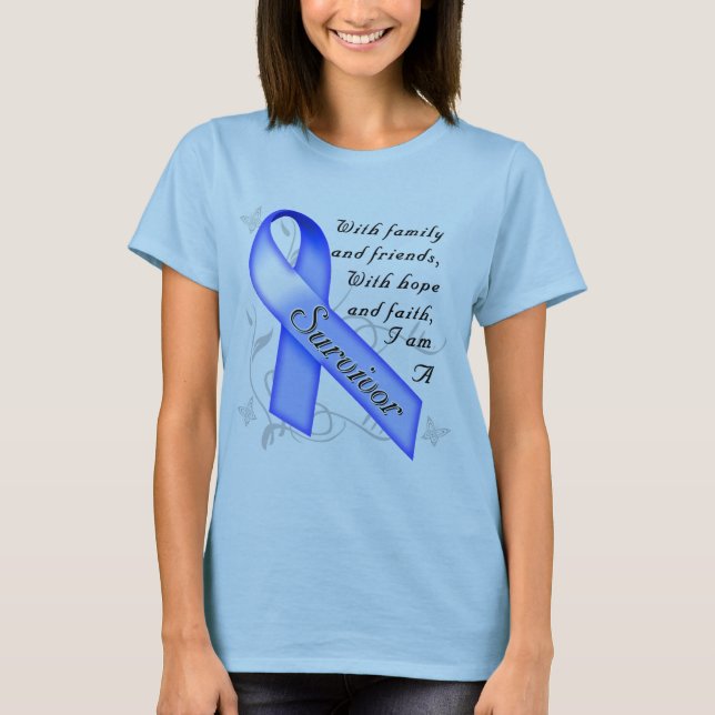 T-shirt Survivant de cancer du colon (Devant)