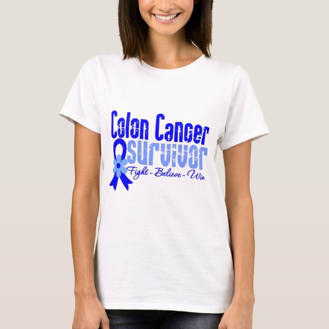 T-shirt Survivant de cancer du colon (Devant)