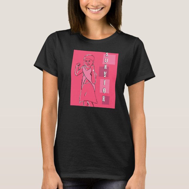 T-shirt survivant de cancer du sein (Devant)