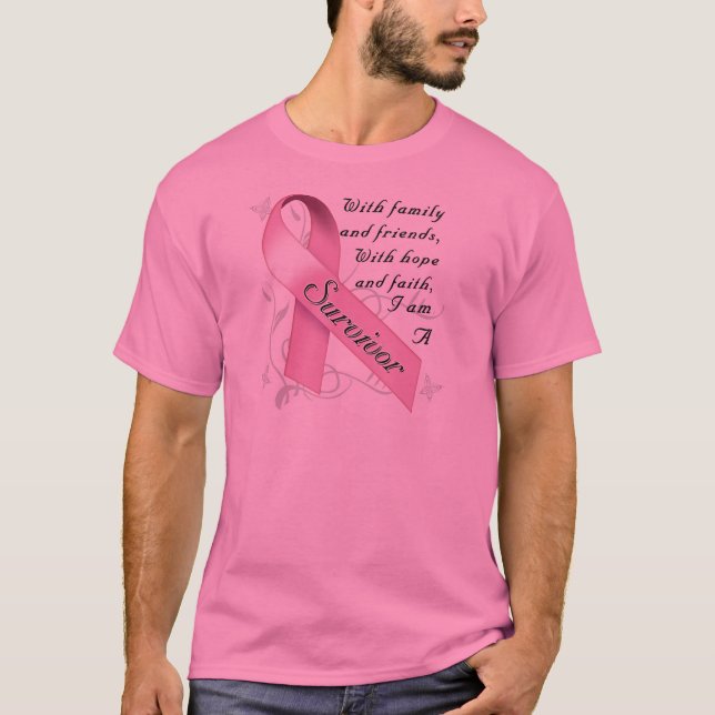 T-shirt Survivant de cancer du sein (Devant)