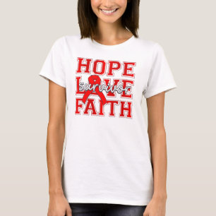 T-shirt Survivant de foi d'amour d'espoir d'embolie