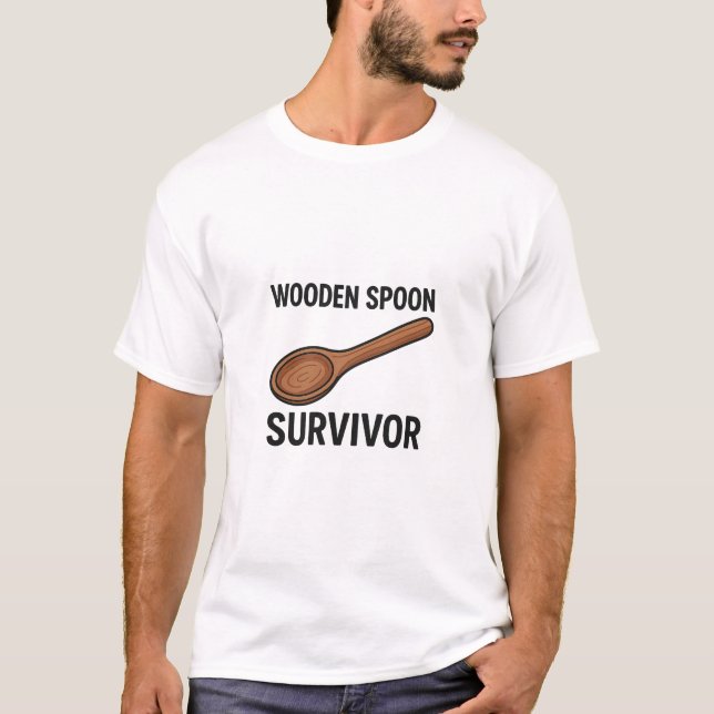 T-shirt Survivant de la cuillère en bois (Devant)