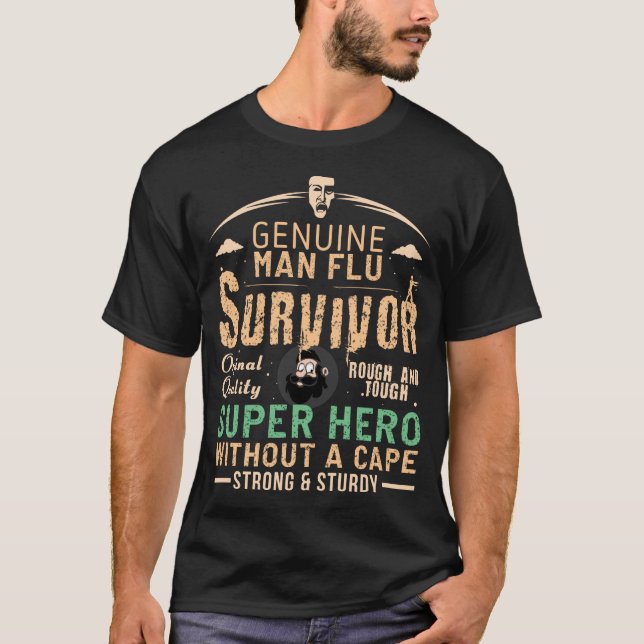 T-shirt Survivant de la grippe humaine (Devant)