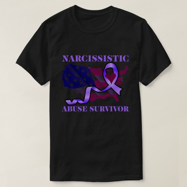 T-shirt Survivant de la sensibilisation à la violence narc (Design devant)