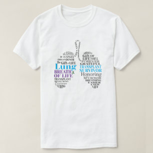 T-shirt Survivant de la transplantation pulmonaire