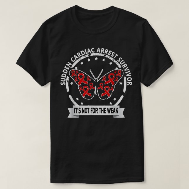 T-shirt Survivant de l'arrestation cardiaque subite, butte (Design devant)