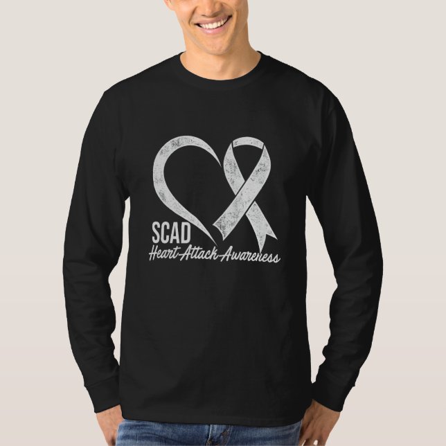 T-shirt Survivant de l'attaque cardiaque Scad survit Guerr (Devant)