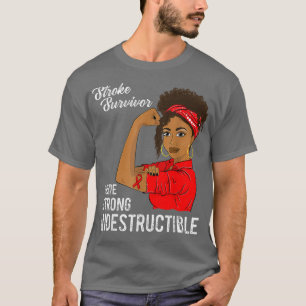 T-shirt Survivant de l'AVC Indestructible Guerrier sensibi