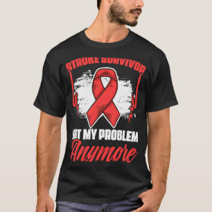 T-shirt Survivant de l'AVC Rouge Ruban frappe le guerrier