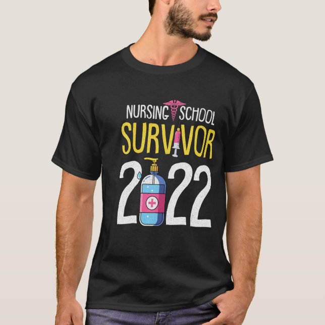 T-shirt Survivant de l'école de soins infirmiers 2022 Infi (Devant)