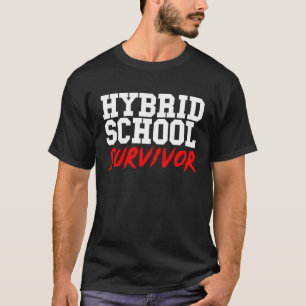 T-shirt Survivant de l'école hybride 2021 Diplôme virtuel
