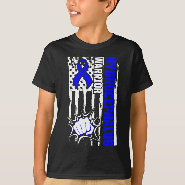 T-shirt Survivant de l'hydrocéphalie Inspirer le guerrier  (Devant)