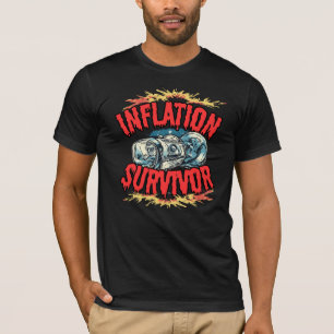 T-shirt Survivant de l'inflation Rétro Humour économique G