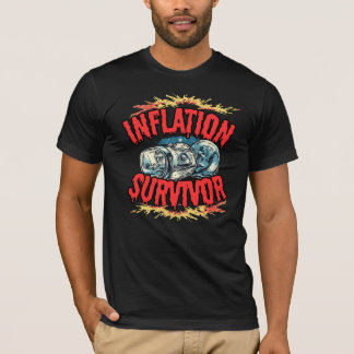 T-shirt Survivant de l'inflation Rétro Humour économique G