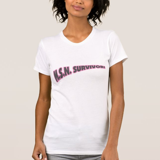 T-shirt Survivant de MSN dans le rose (Devant)