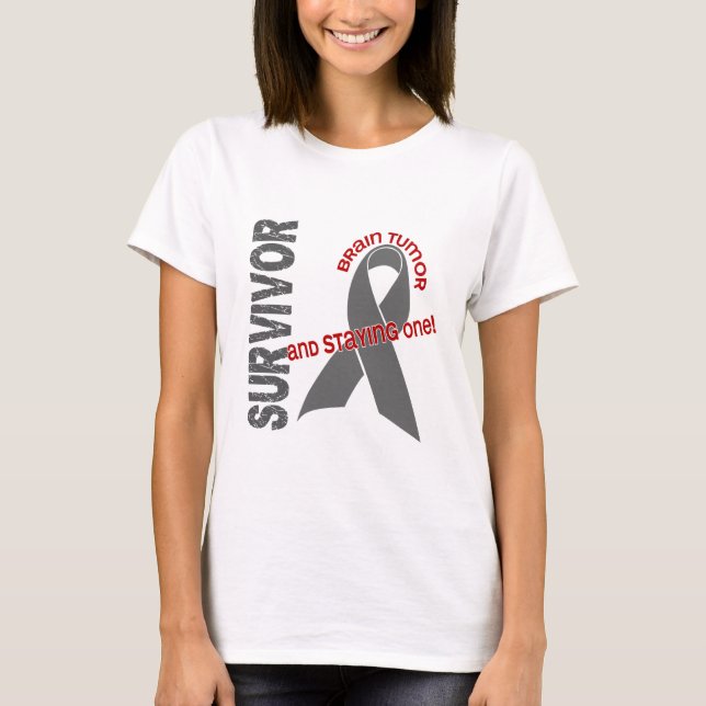 T-shirt Survivant de tumeur cérébrale (Devant)