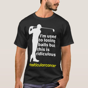 T-shirt Survivant drôle du cancer des testicules joueur de