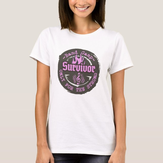 T-shirt Survivant du camp de bande - rose (Devant)