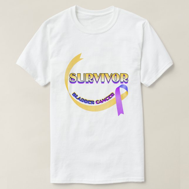 T-shirt Survivant du cancer de la vessie (Design devant)