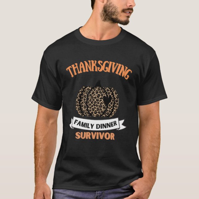 T-shirt Survivant du dîner familial de Thanksgiving, drôle (Devant)