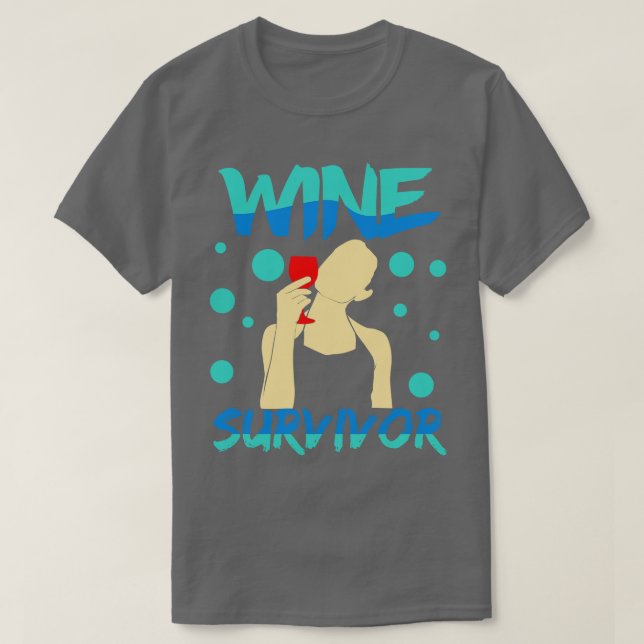 T-shirt Survivant du vin (Design devant)