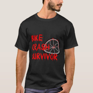 T-shirt Survivant d'un accident de vélo humour sarcastique