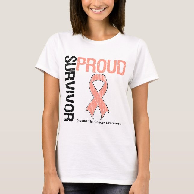 T-shirt Survivant fier - cancer du corps utérin (Devant)