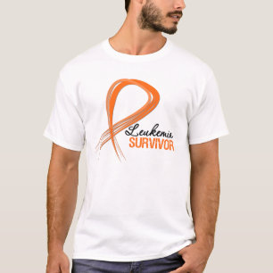 T-shirt Survivant grunge de leucémie de ruban