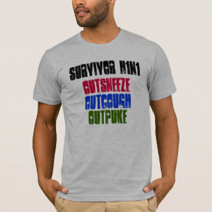 T-shirt Survivant H1N1, Outtough, Outéternuement, Outpuke