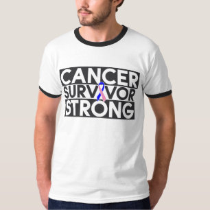 T-shirt Survivant masculin de cancer du sein fort