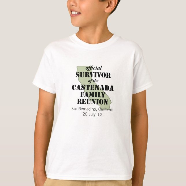T-shirt Survivant officiel de la Réunion familiale - Calif (Devant)