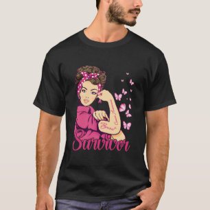 T-shirt Survivant Rosie Riveter Sensibilisation au cancer