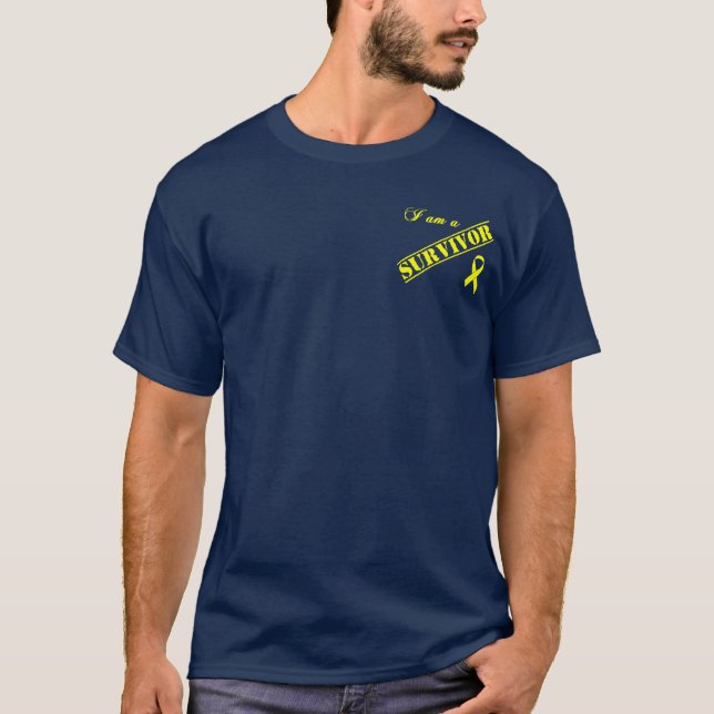 T-shirt Survivant - ruban jaune (Devant)