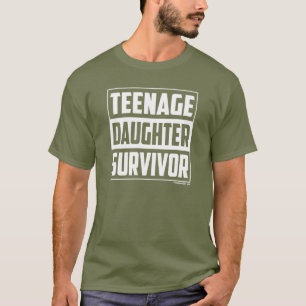 T-shirt Survivante de la fille adolescente du papa drôle