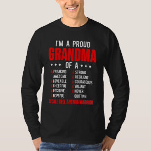 T-shirt Survivante de l'anémie falciforme Grand-mère fière