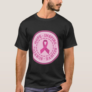 T-shirt SURVIVE ESPOIR INSPIRE World Cancer Day Cadeau Pin
