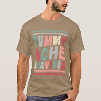 T-shirt Survivor de mal de ventre ambiance 80s 70s Cadeau 