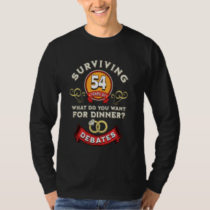 T-shirt Survivre 54 Ans De Débats Drôle 54E Mariage A