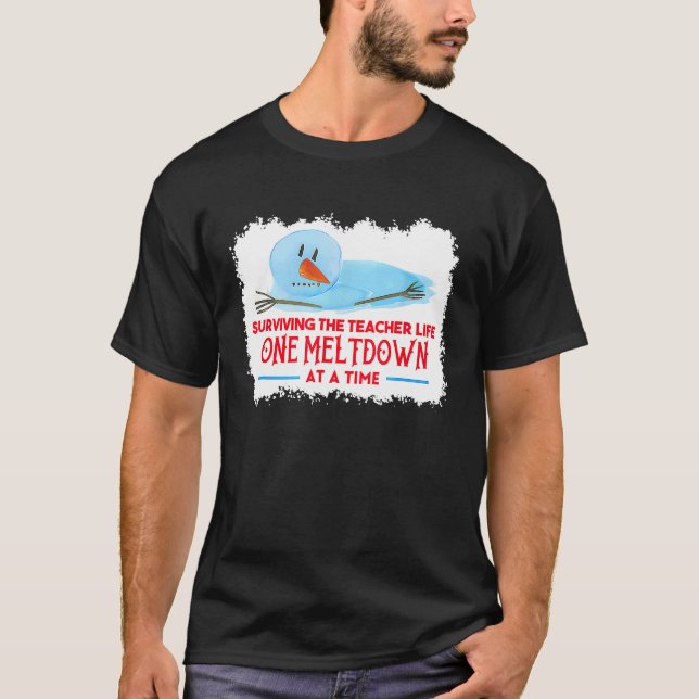 T-shirt survivre à la vie d'enseignant une fusion à la foi (Devant)