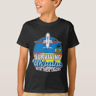 T-shirt Survivre en Ukraine avec ces fous Ukraine