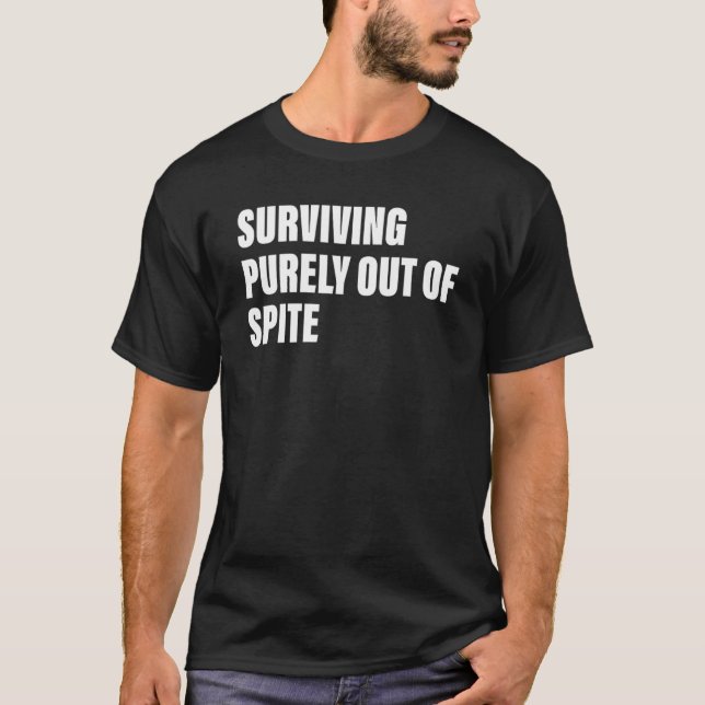 T-shirt Survivre Purement À Partir De Citation De Vêtement (Devant)