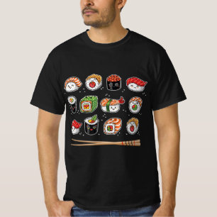 T-shirt Sushi Anime Kawaii Nourriture japonaise Lover Otak