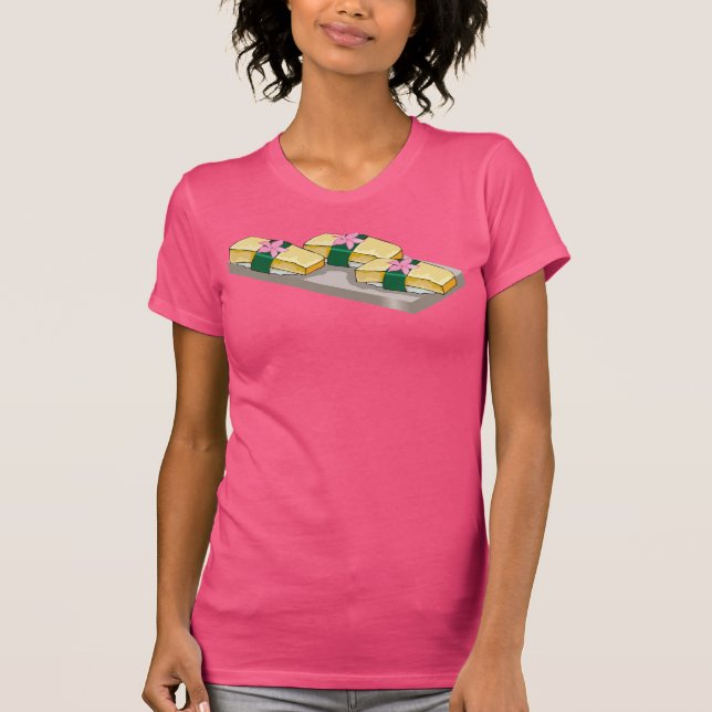 T-shirt Sushi aux fleurs roses (Devant)