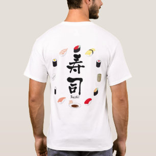 T-shirt Sushi (calligraphie japonaise)